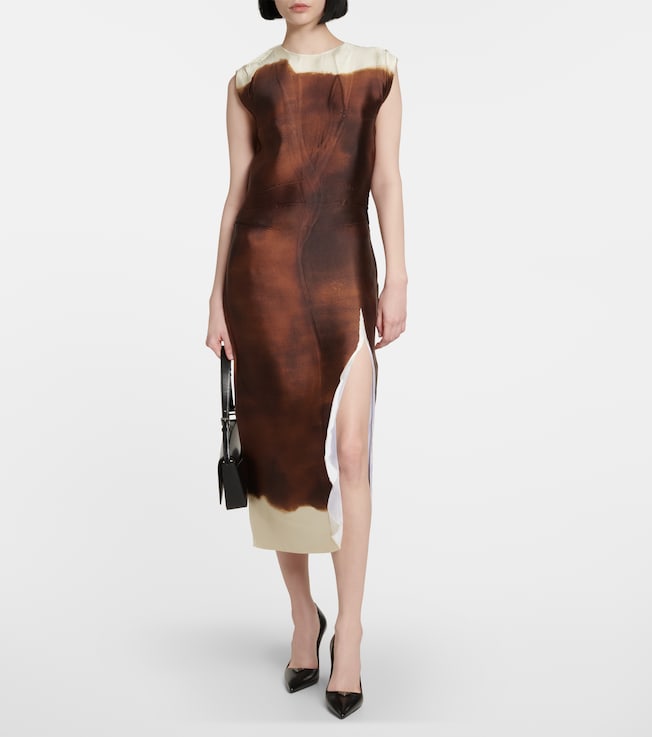 Prada Silk-blend midi dress