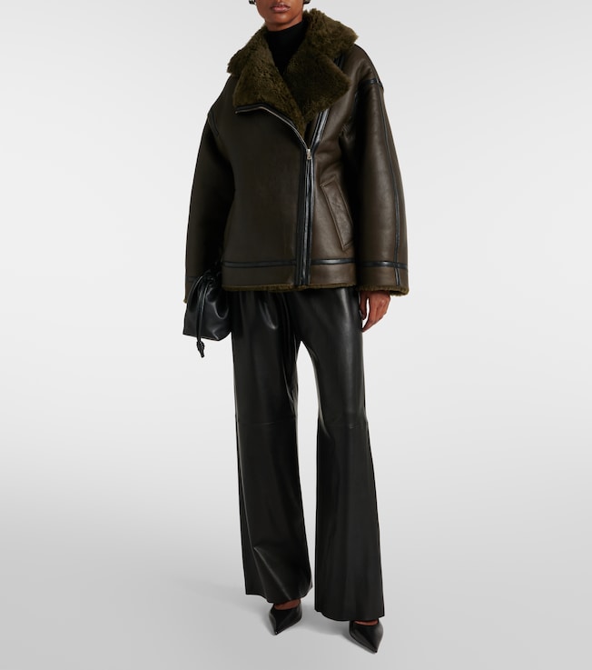NOUR HAMMOUR Olan leather pants