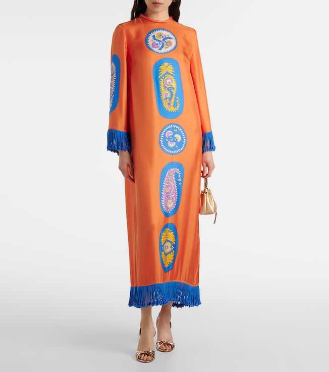 Alémais Luis silk midi dress