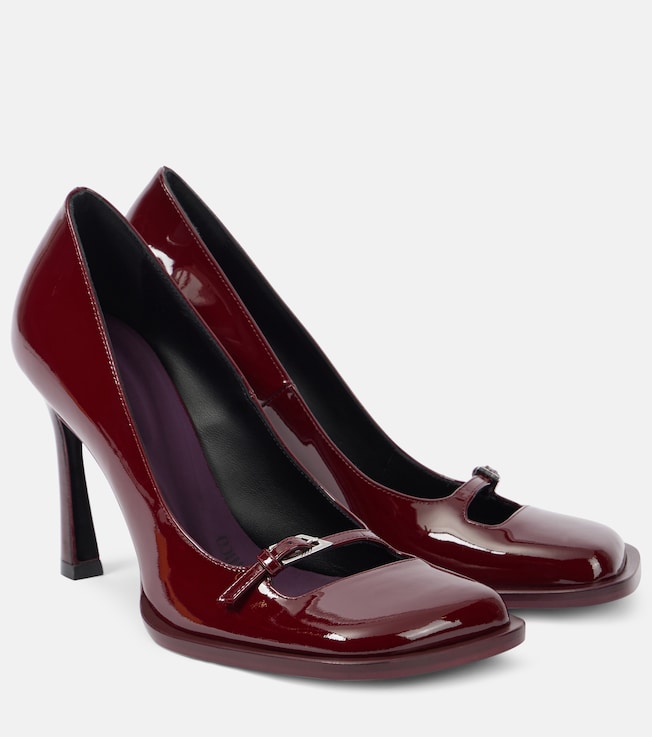 THE ATTICO Mia 95 patent leather pumps