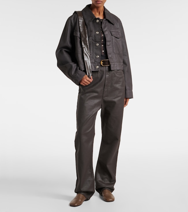 Lemaire High-rise cotton wide-leg pants