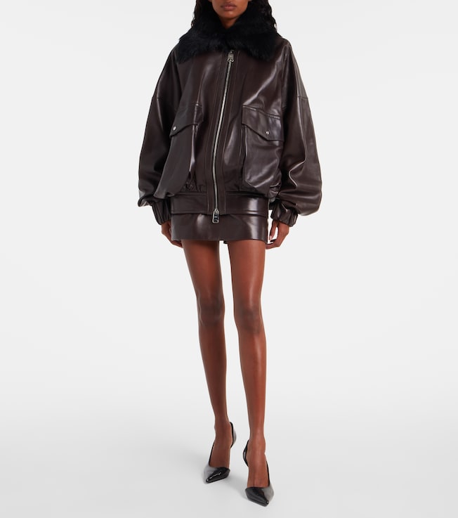 KHAITE Daemon oversized leather blouson jacket