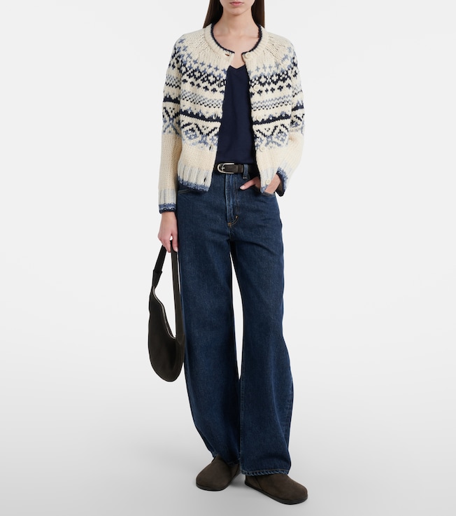 Velvet Tovah Fair Isle wool-blend cardigan