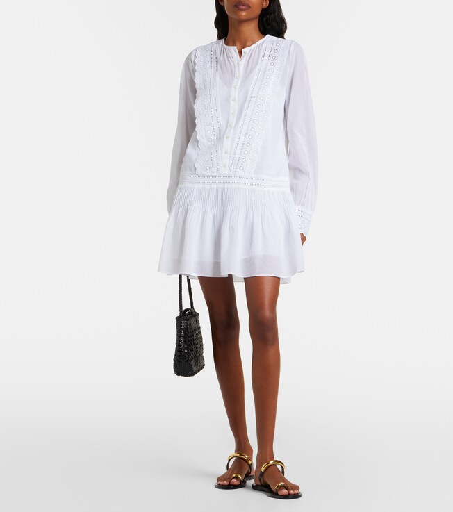 Veronica Beard Marguerite cotton-blend voile minidress