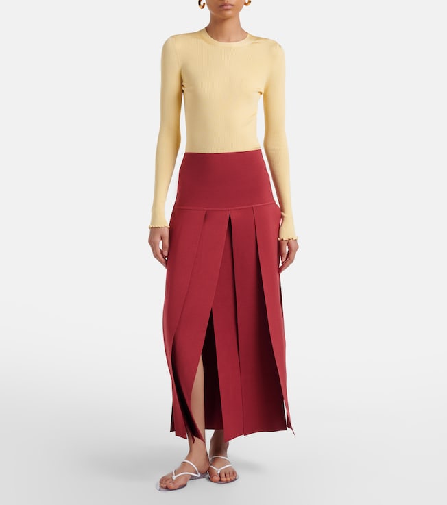 Alaïa Pleated midi skirt