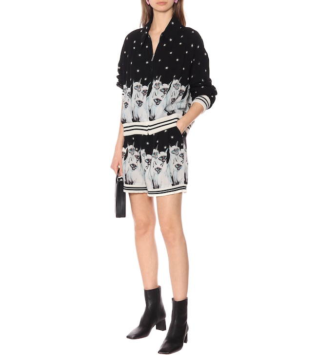 Undercover Printed rayon shorts