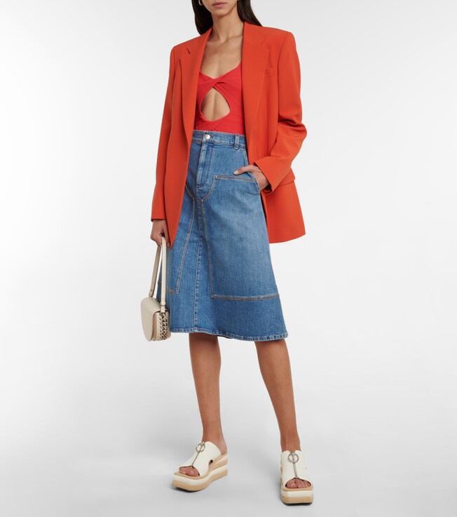Stella McCartney Denim midi skirt