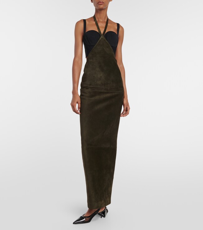 Alaïa Suede maxi skirt