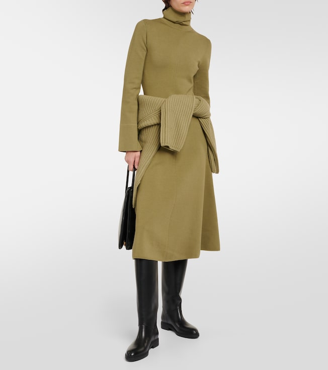 JOSEPH Silk-blend midi dress