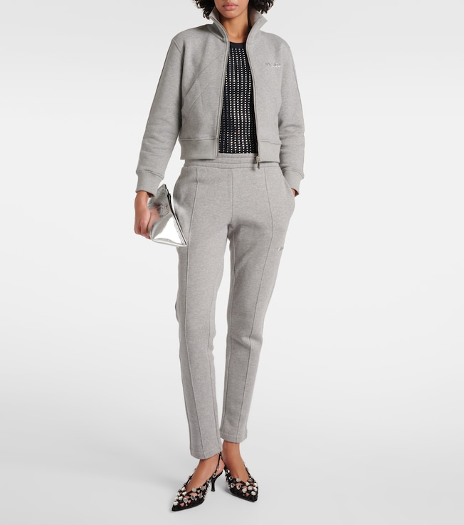 THE ATTICO Cotton fleece track jacket