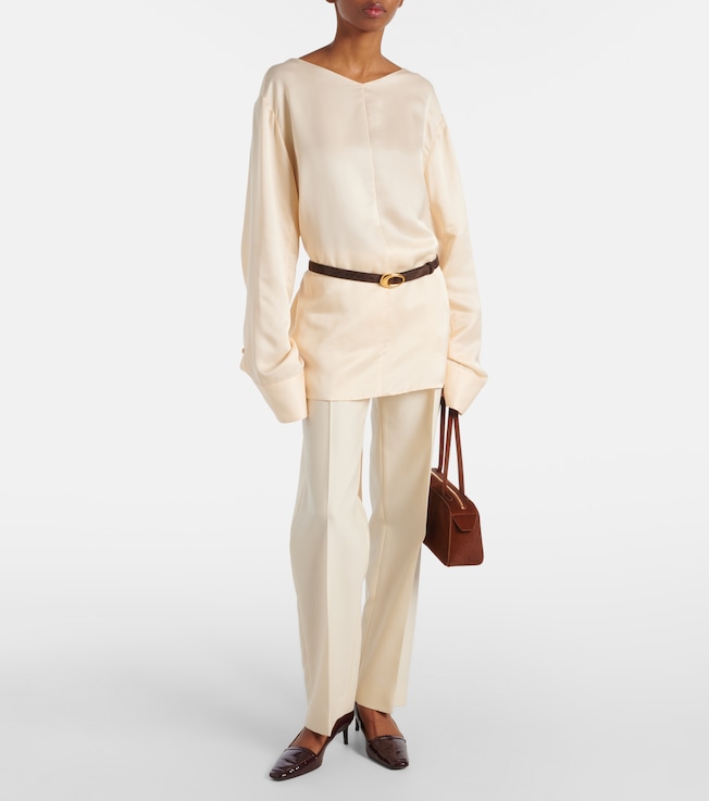KHAITE Durion satin top