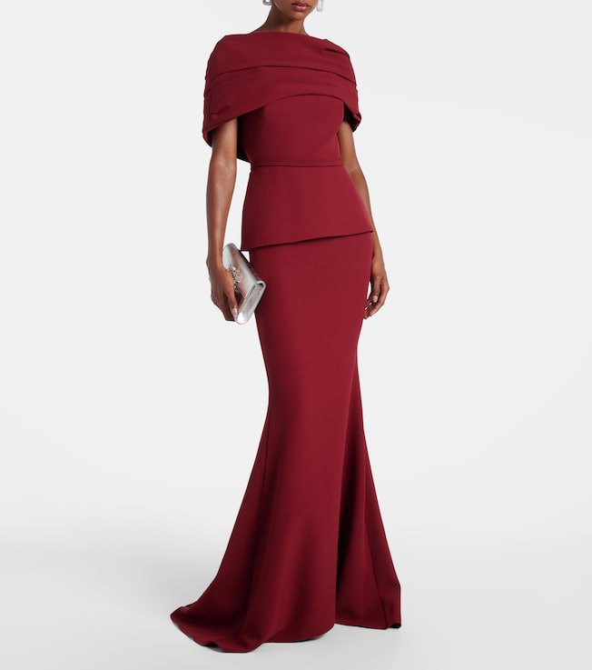 Safiyaa Loura crêpe gown