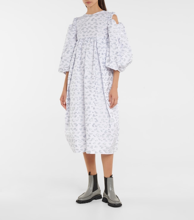 Cecilie Bahnsen Jet cotton fil coupé midi dress