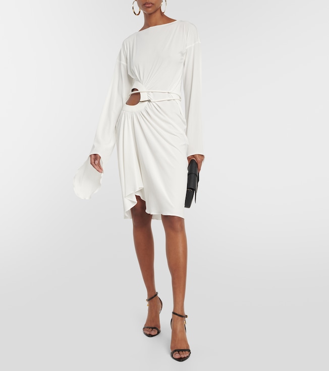 Tom Ford Belted cutout jersey minidress
