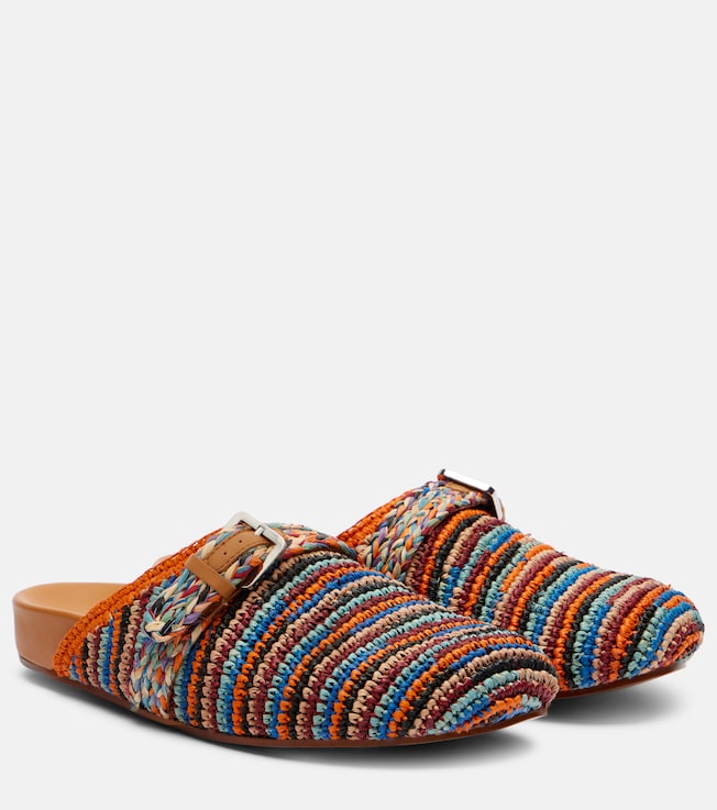 Clergerie Quinta raffia mules