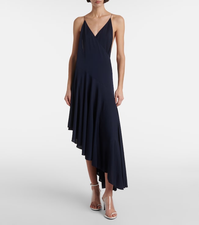 Alaïa Asymmetric jersey slip dress 