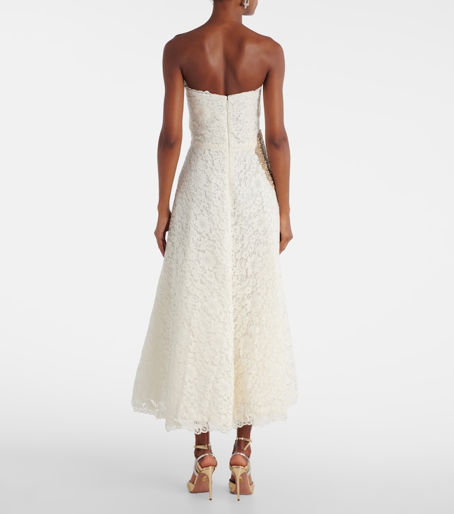 Costarellos Costarellos Hallis embellished lace cocktail dress