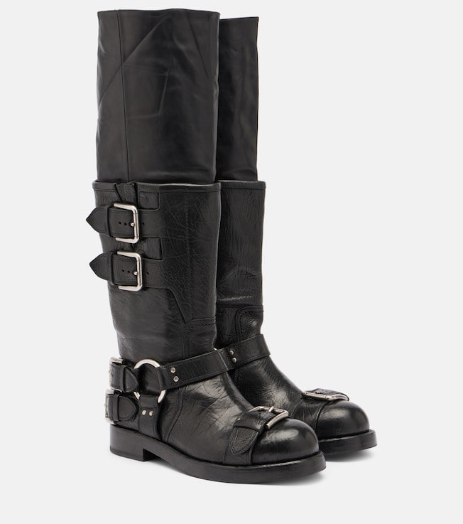 Dolce&Gabbana Leather knee-high boots