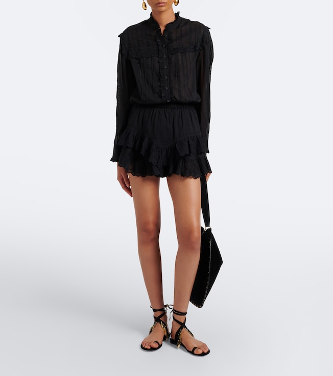 Marant Étoile Jocadia broderie anglaise cotton shorts