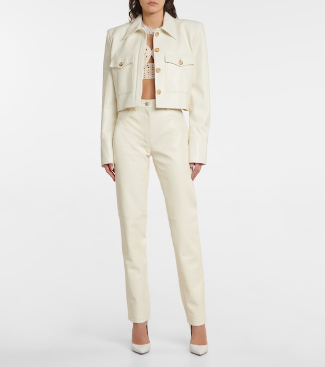 Magda Butrym High-rise straight leather pants
