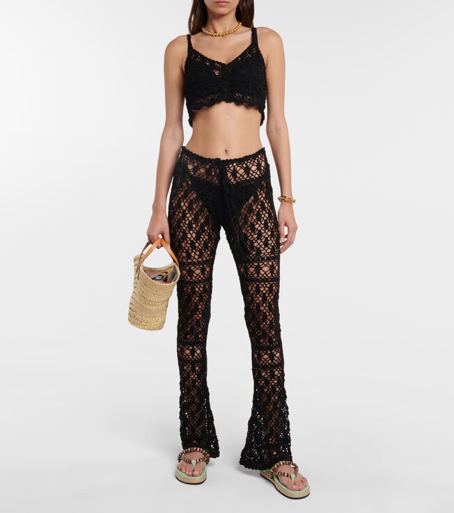 Anna Kosturova Bianca crocheted cotton pants