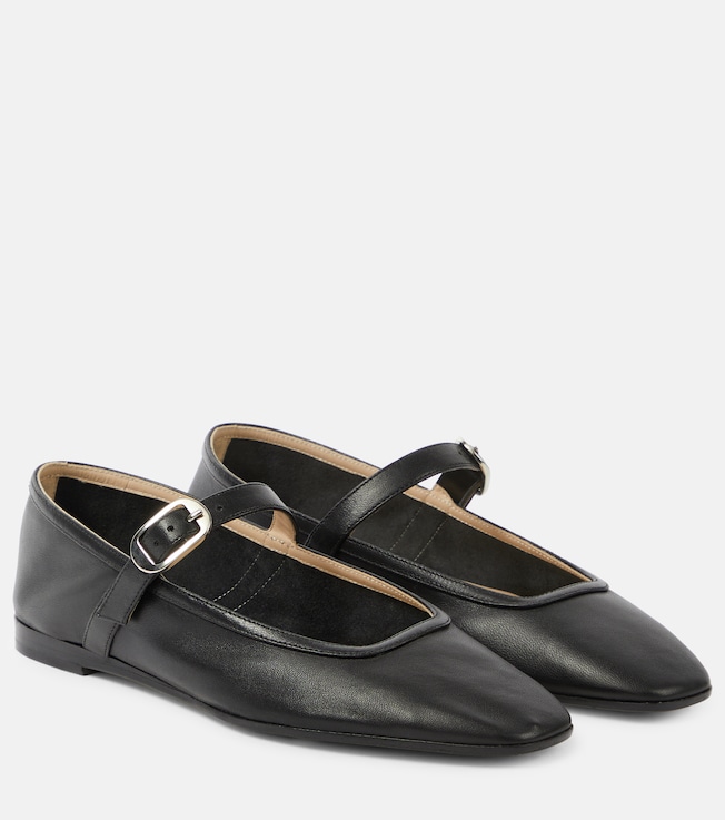 LE MONDE BERYL Leather Mary Jane ballet flats