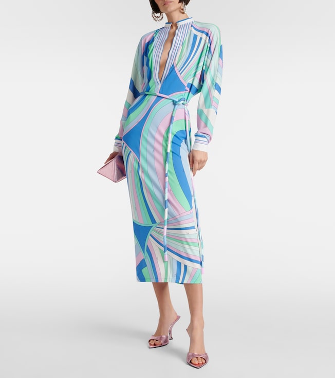 Pucci Layered belted printed tunic 