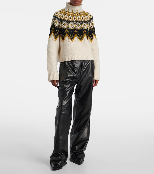 Proenza Schouler Lizzy fair isle cotton turtleneck sweater