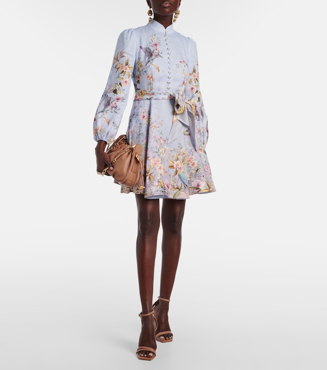 Zimmermann Rebellion printed linen minidress