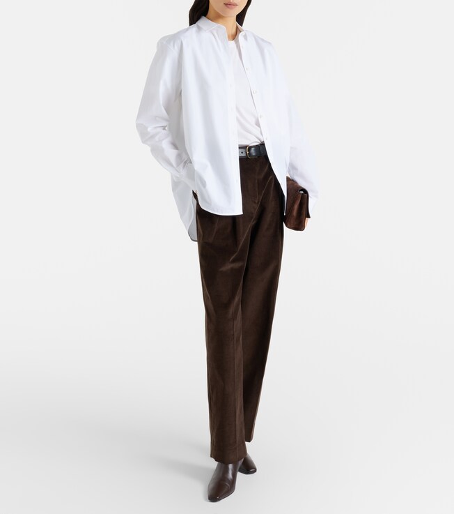 TOTEME Cotton corduroy wide-leg pants