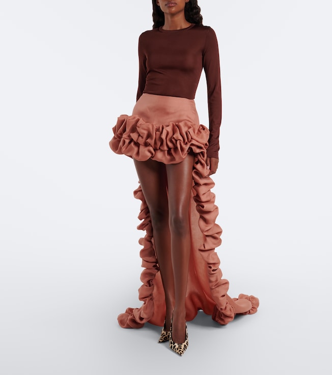 Saint Laurent Bubble silk gazar miniskirt
