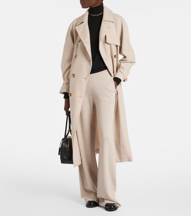 Max Mara Wilma knitted wool wide-leg pants