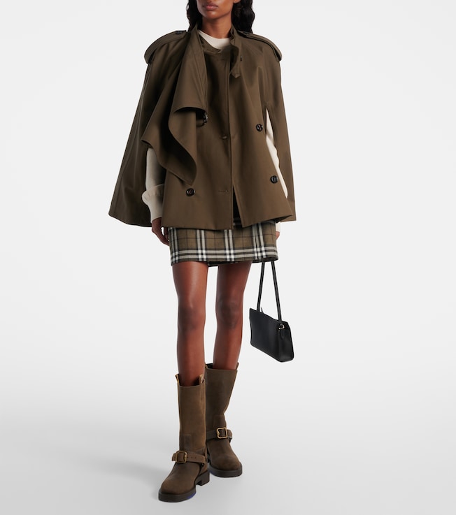 Burberry Burberry Check wool miniskirt