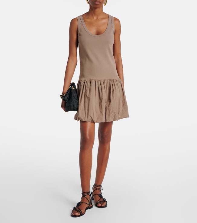 Velvet Isla cotton-blend poplin minidress
