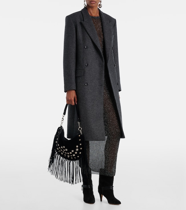 Isabel Marant Fanelie knitted lamé maxi dress