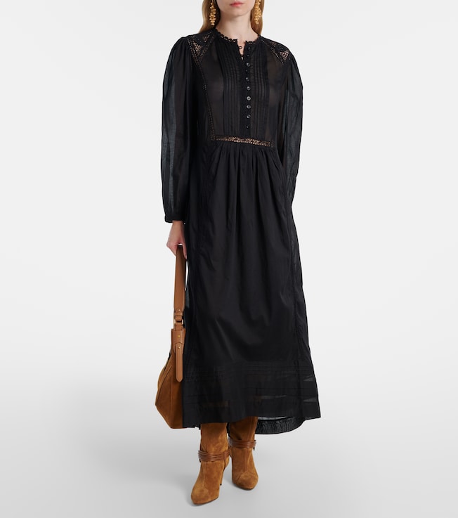 Marant Étoile Gisela lace-trimmed cotton maxi dress