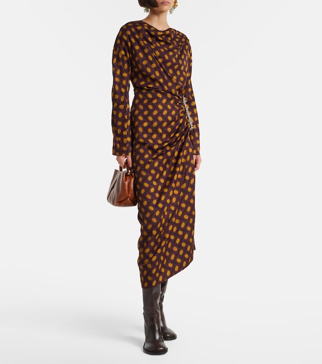 Dries Van Noten Didi embellished polka-dots midi dress
