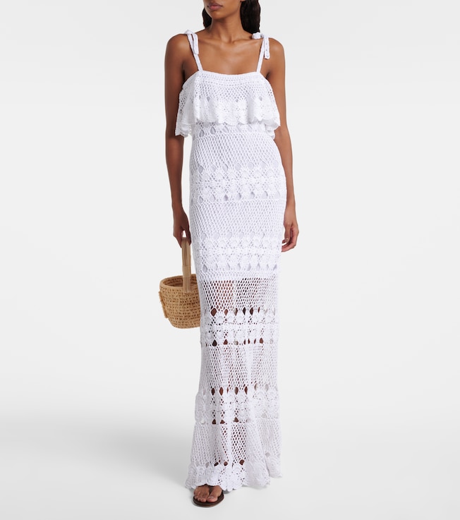 Anna Kosturova Marianne crochet cotton maxi dress