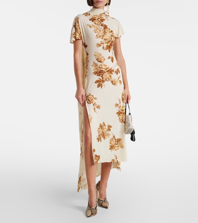 Magda Butrym Floral scarf-detail midi dress