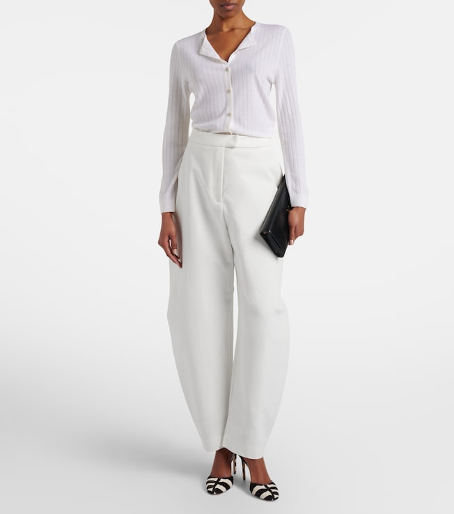 Jardin des Orangers Pointelle virgin wool cardigan