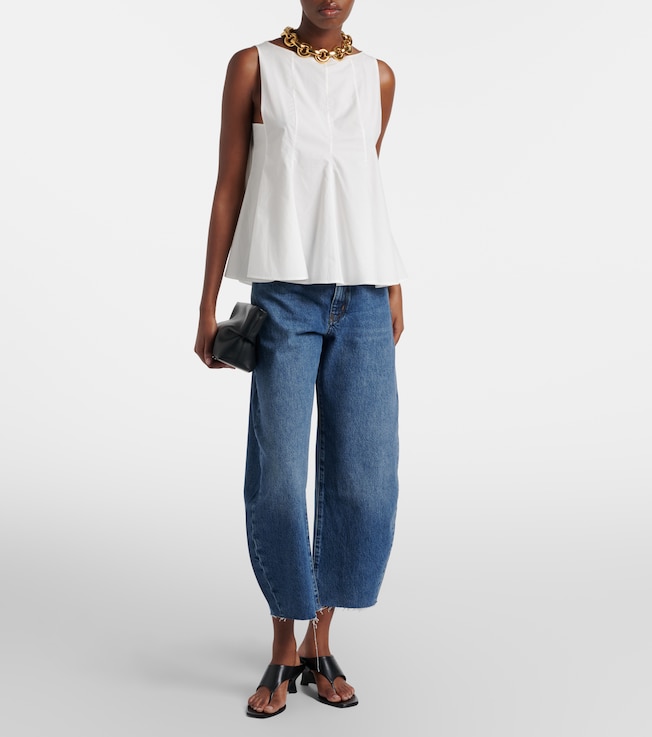 FRAME Bubble Crop barrel-leg jeans