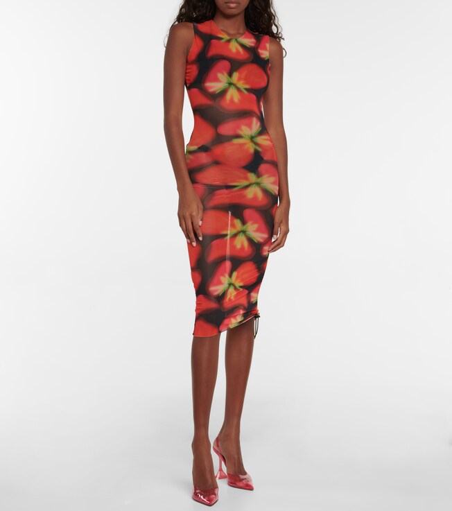 Louisa Ballou Heatwave printed mesh minidress