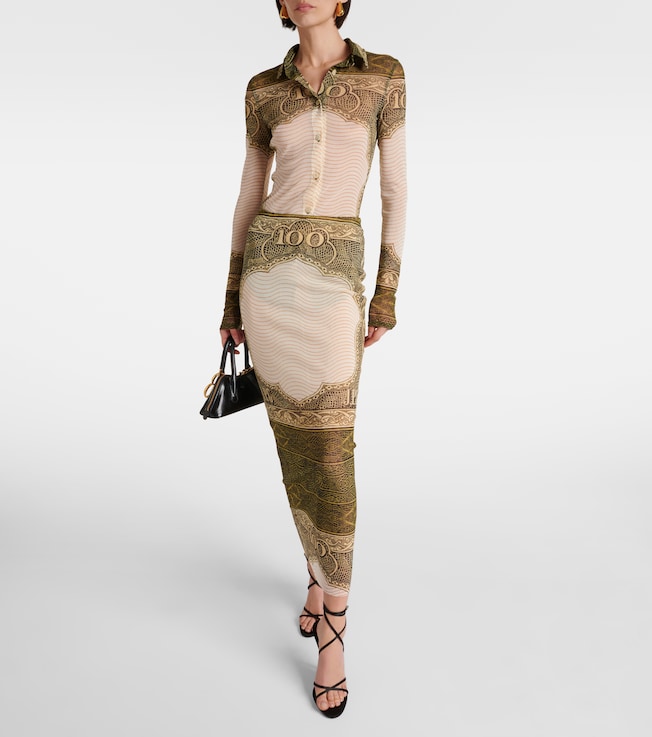 Jean Paul Gaultier Printed mesh shirt