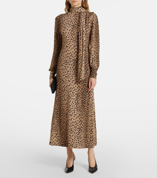 RIXO Avalon polka-dot maxi dress