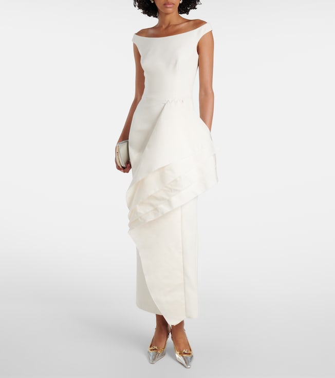 Safiyaa Bree draped midi dress