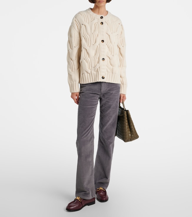Bottega Veneta Cable-knit wool cardigan