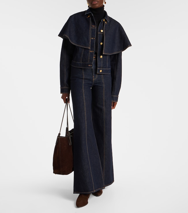 【未使用】OHGA オーガ DENIM JACKET Ulla Johnson - The Agata Denim Cape Jacket | Plush