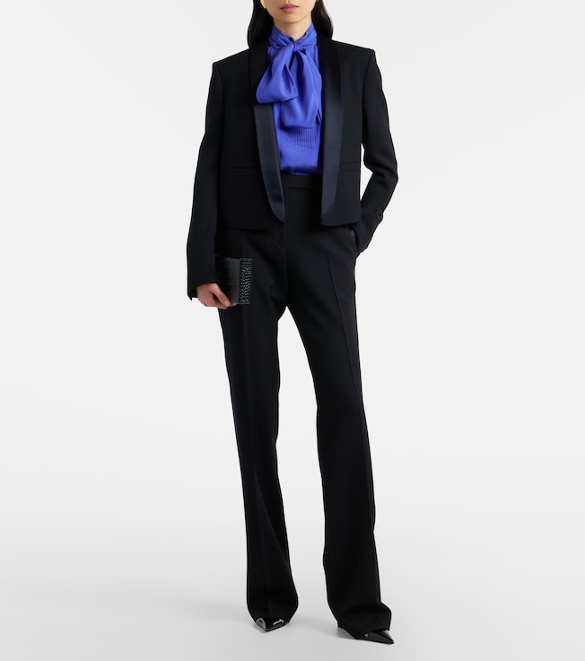 Tom Ford Silk-trimmed wool suit pants