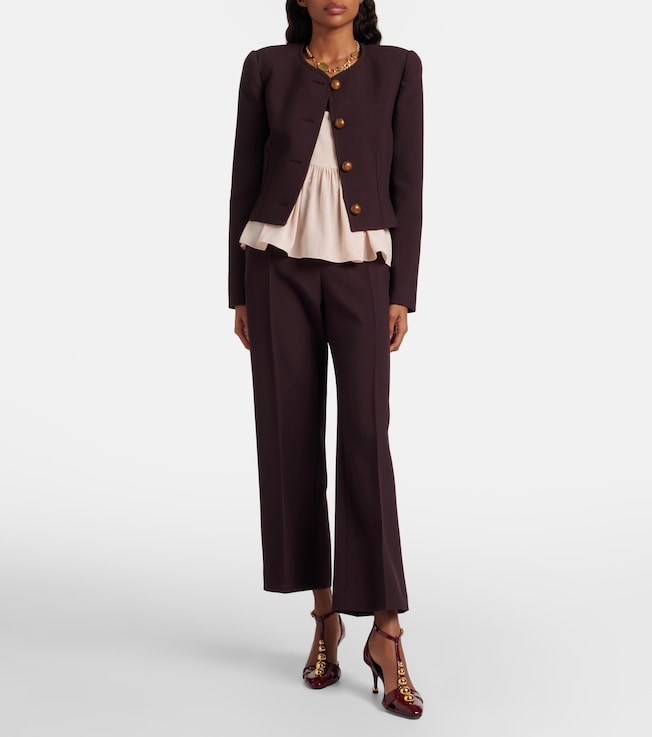 Chloé High-rise virgin wool wide-leg pants