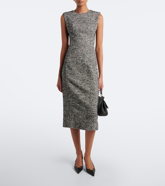 Dolce&Gabbana Wool and silk-blend tweed midi dress
